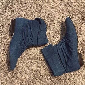 Aldo Blue Denim Ankle Booties
